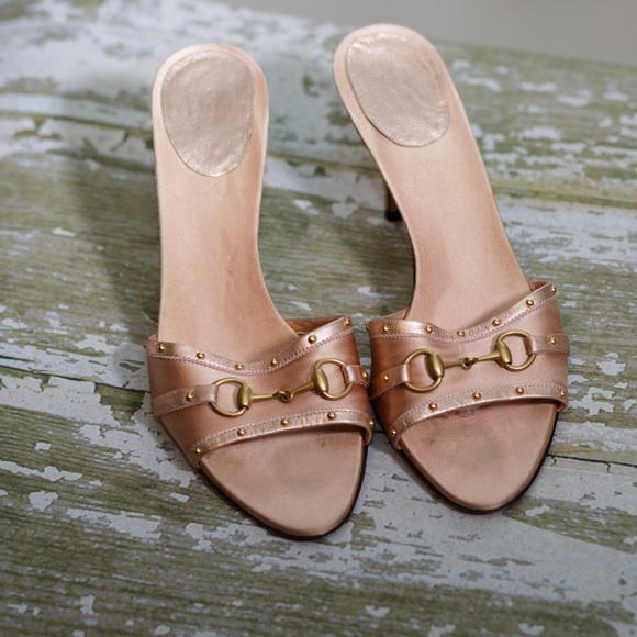 gucci rose gold heels